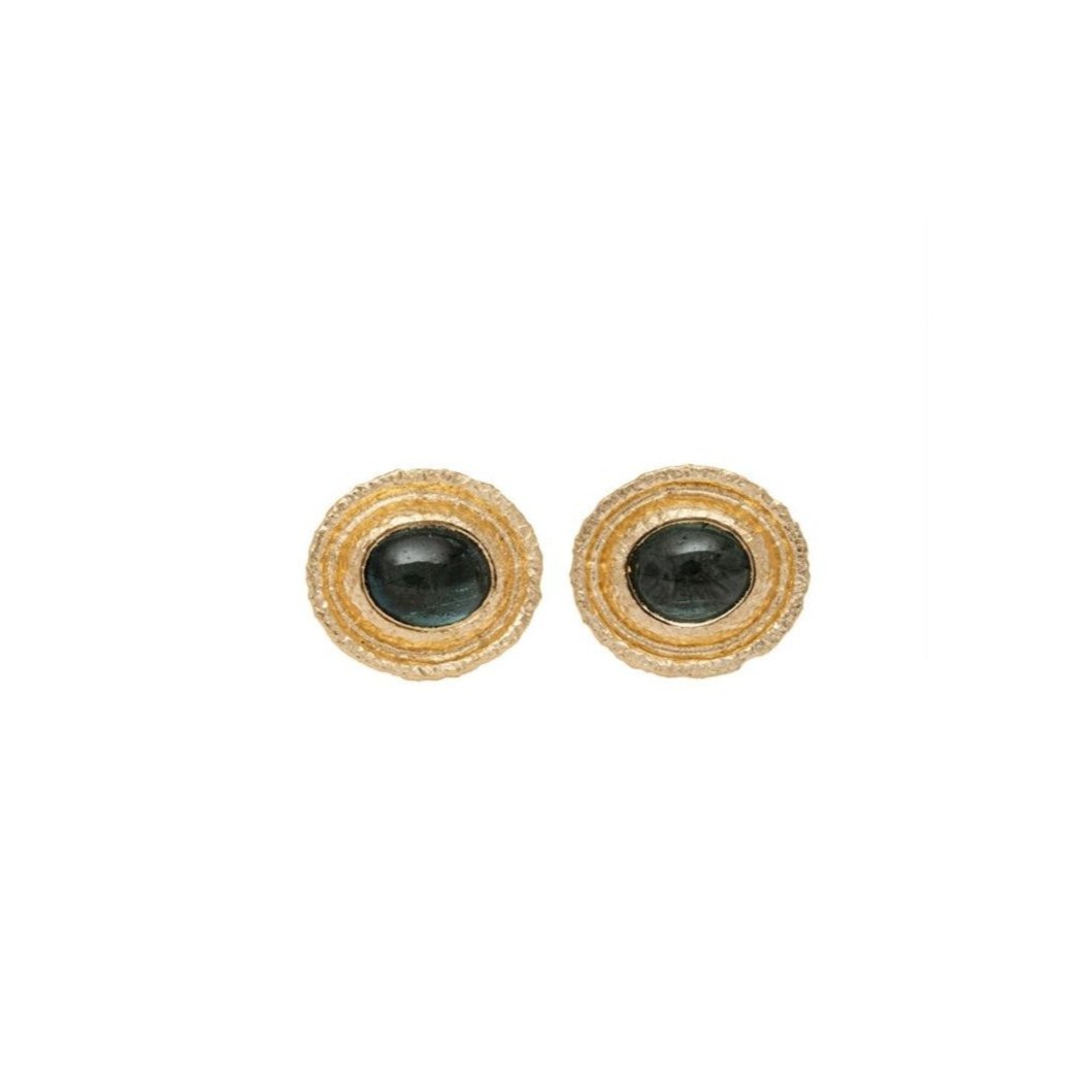 Gaia Tourmaline Stud  Earrings