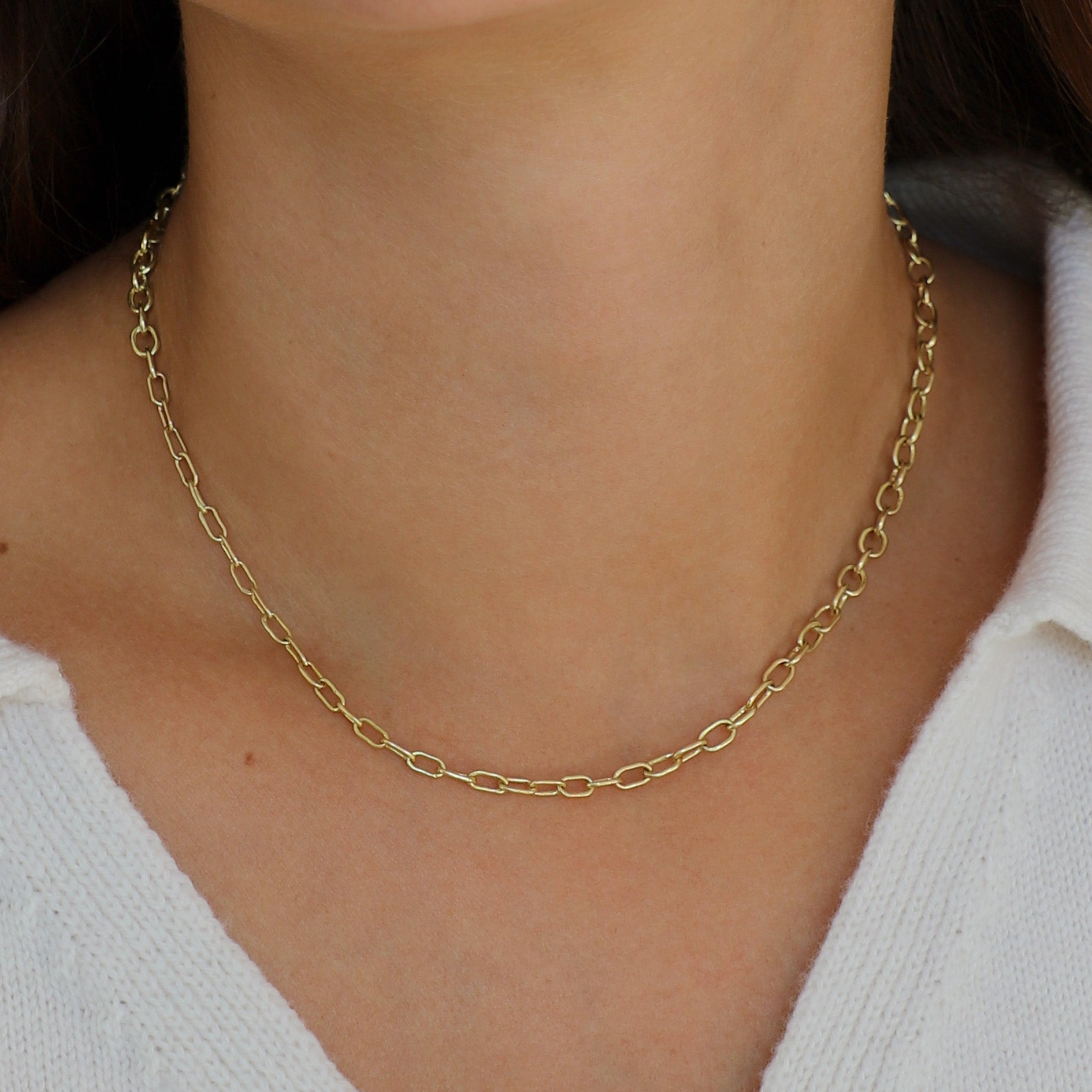Graduated Golden Thread Necklace