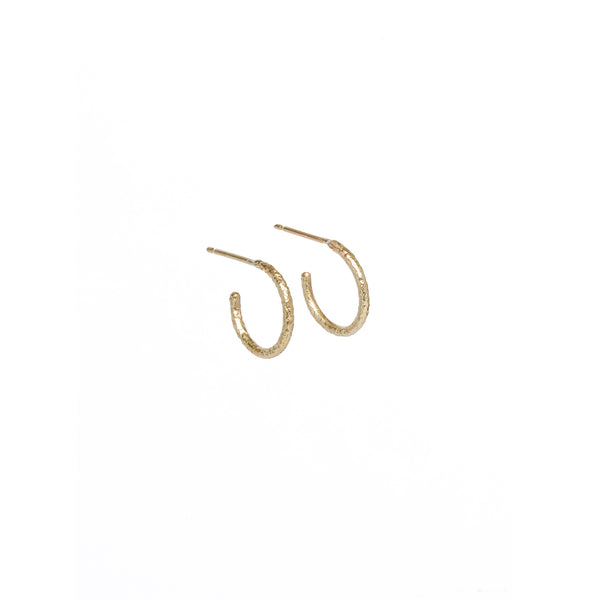 Textured Hoop Earrings 10mm