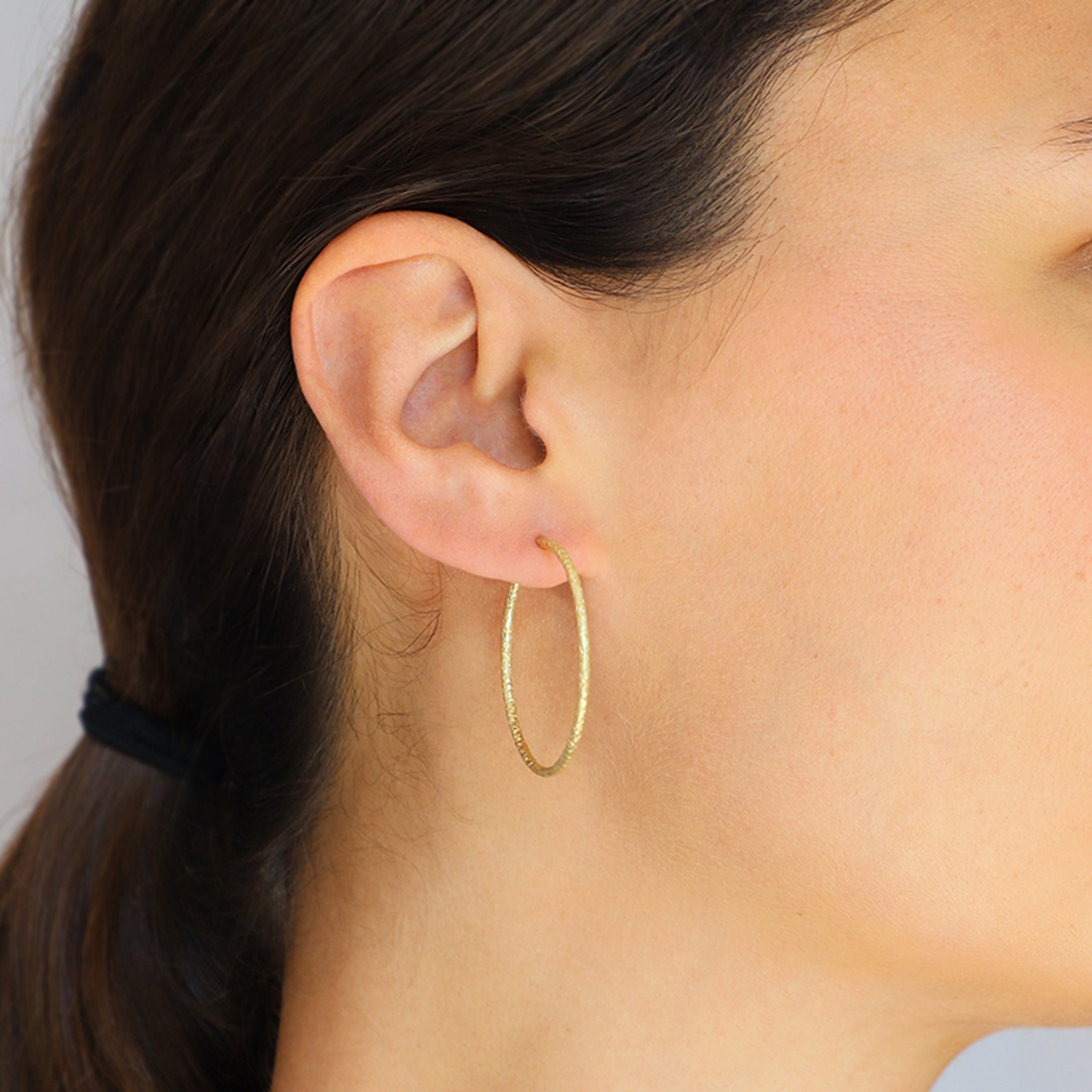 Scattered Gold Hoop Earrings 30mm