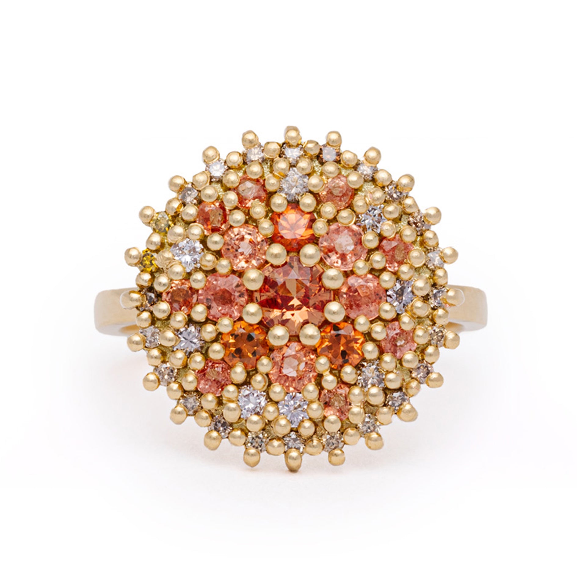 Custom Katherine Padparadscha Sapphire Cocktail Ring