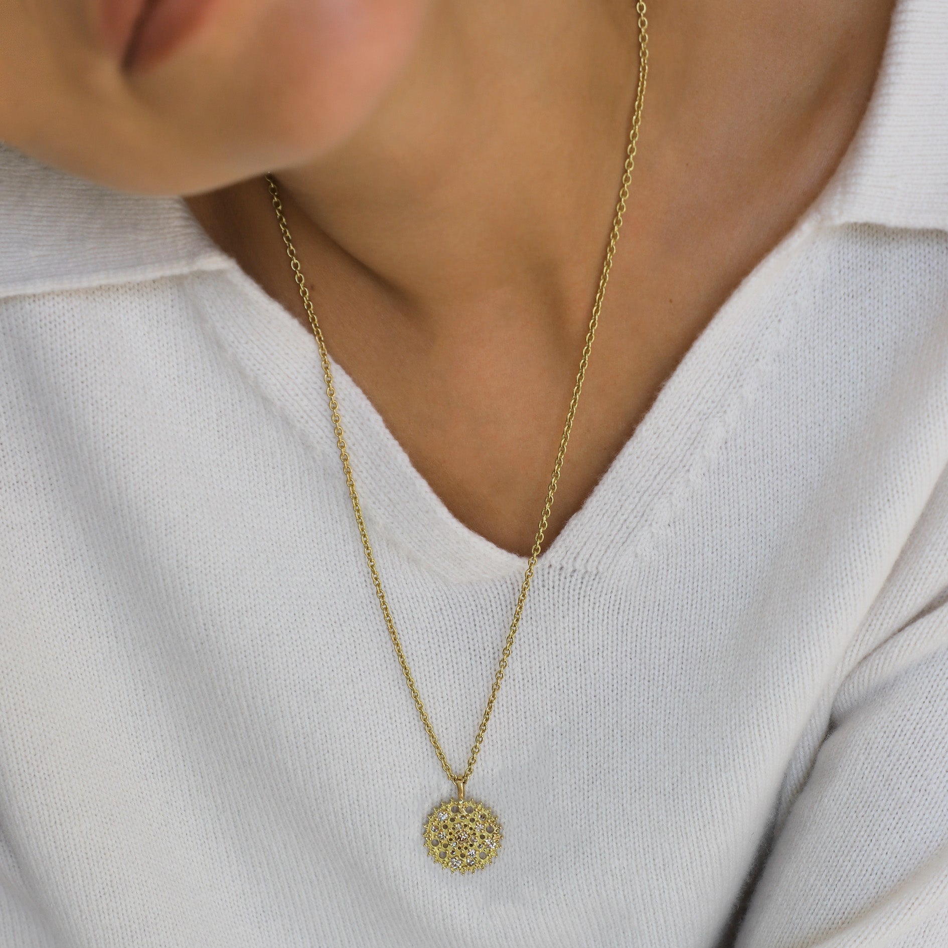 Sold - Katherine Champagne Diamond Necklace