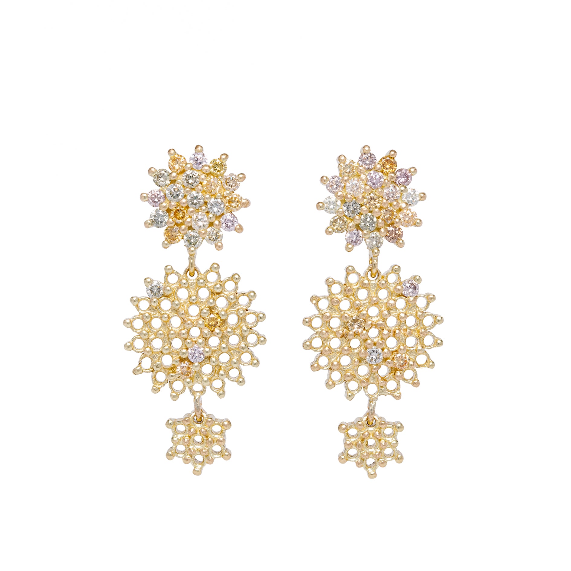 Let's Get Lost Champagne Diamond Earrings