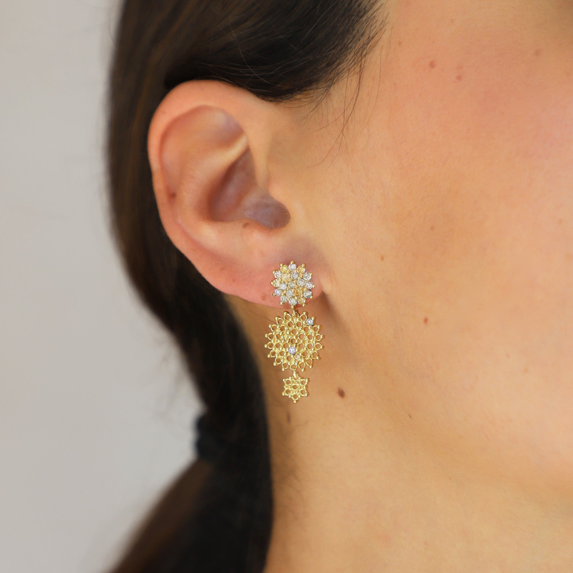 Let's Get Lost Champagne Diamond Earrings