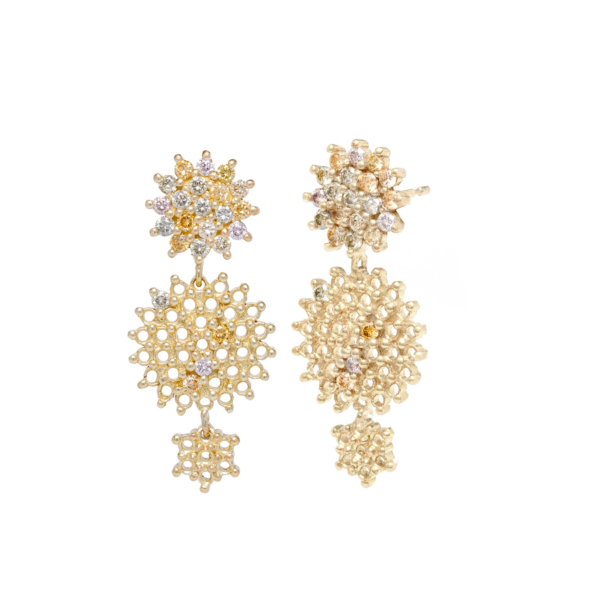 Let's Get Lost Champagne Diamond Earrings