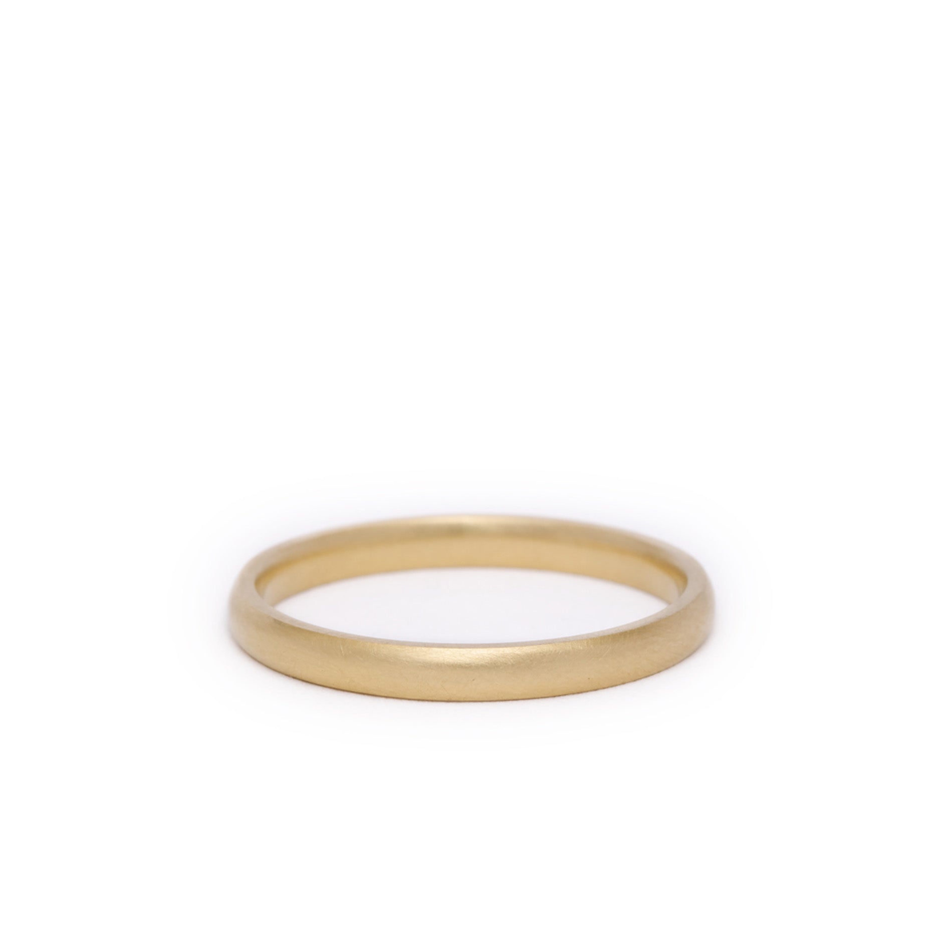 Matte Gold Wedding Ring 2mm
