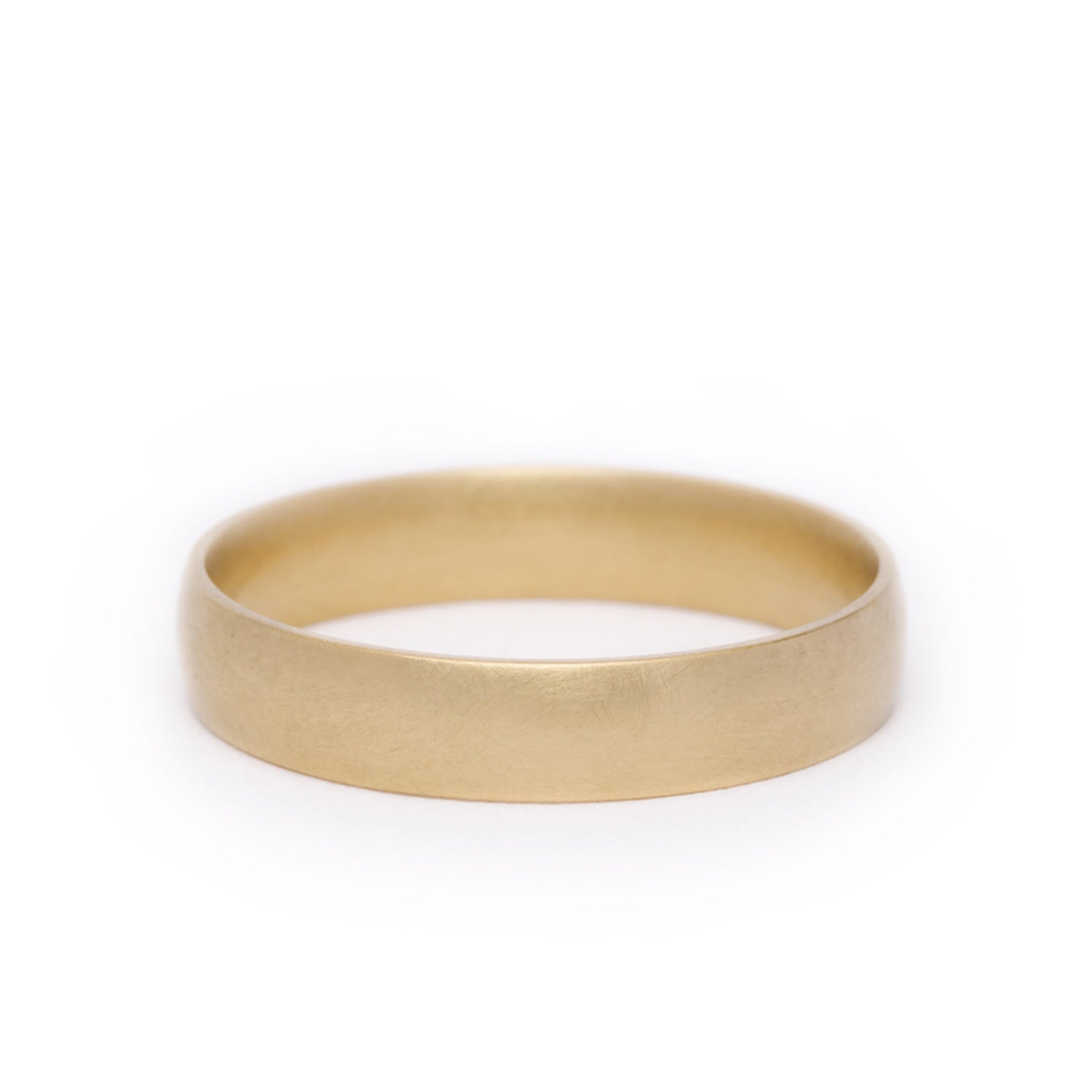 Matte Gold Wedding Ring 4mm