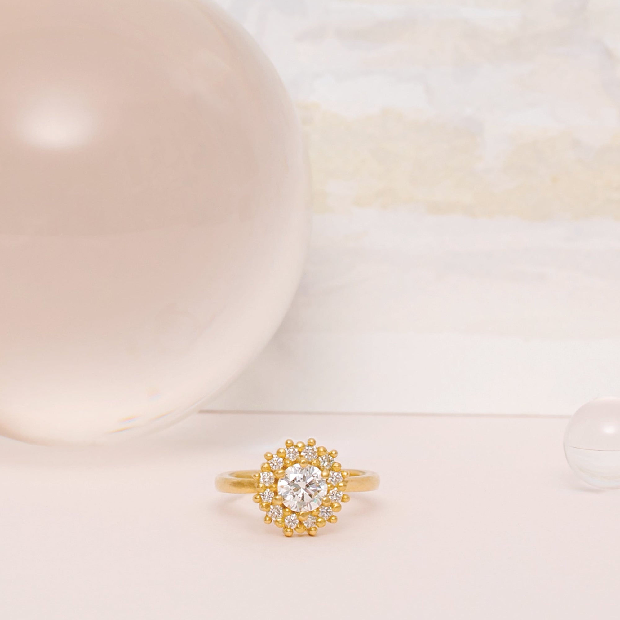 Florence Diamond Halo Ring 0.74ct