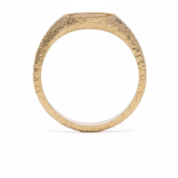 Gather Champagne Diamond Signet Ring