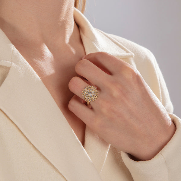 Katherine Champagne Diamond Cocktail Ring