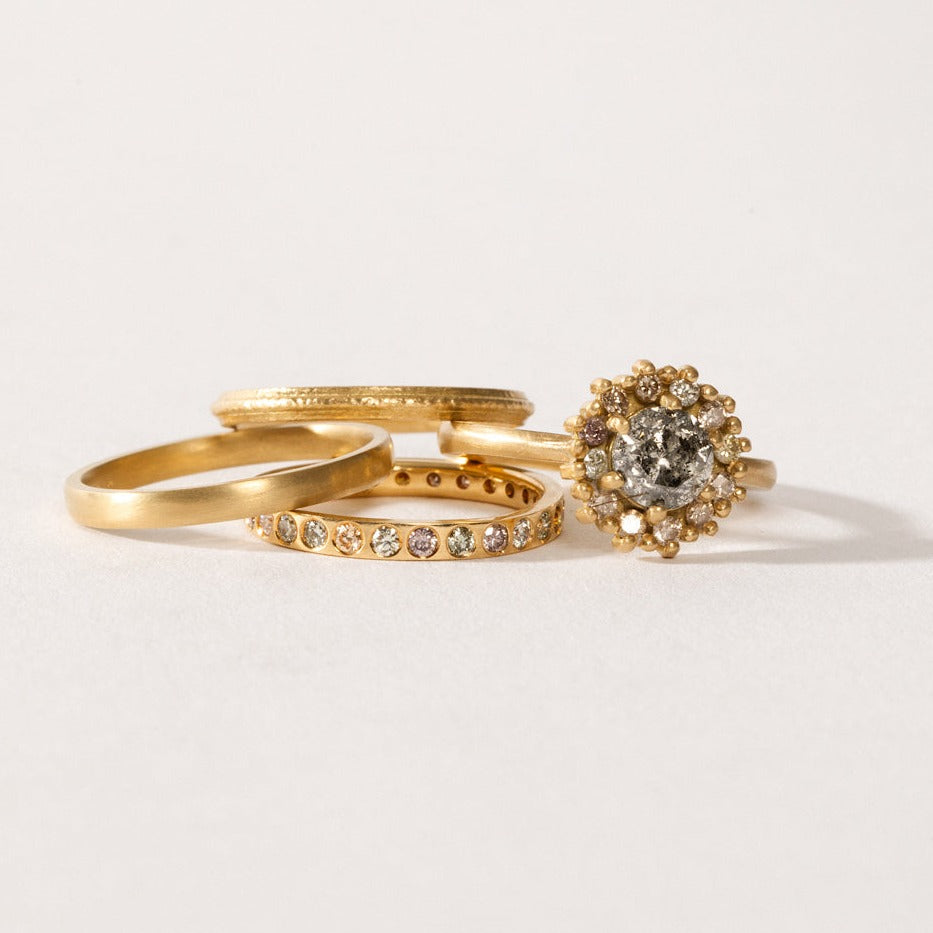 Matte Gold Wedding Ring 2mm