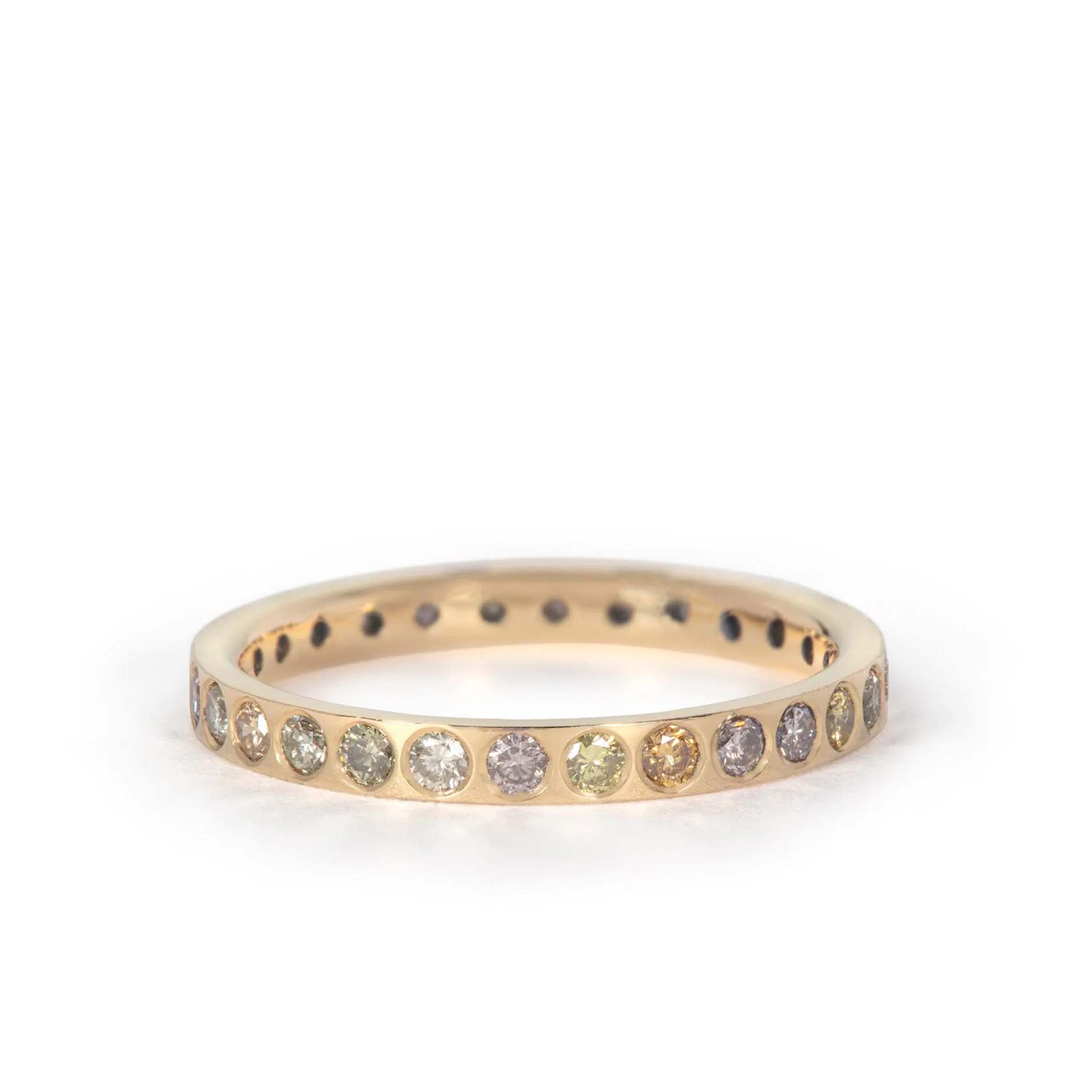 maya selway champagne diamond eternity ring, 18ct yellow gold