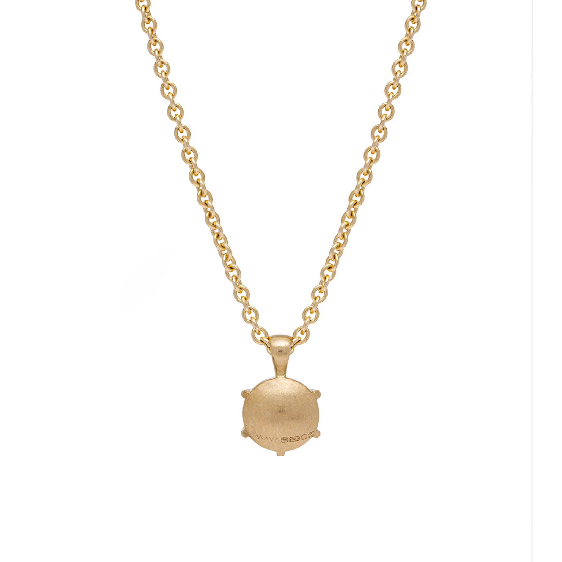 maya selway dreamer aquamarine pendant, matte 18ct yellow gold