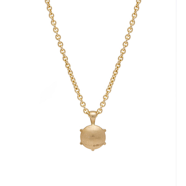 maya selway dreamer aquamarine pendant, matte 18ct yellow gold