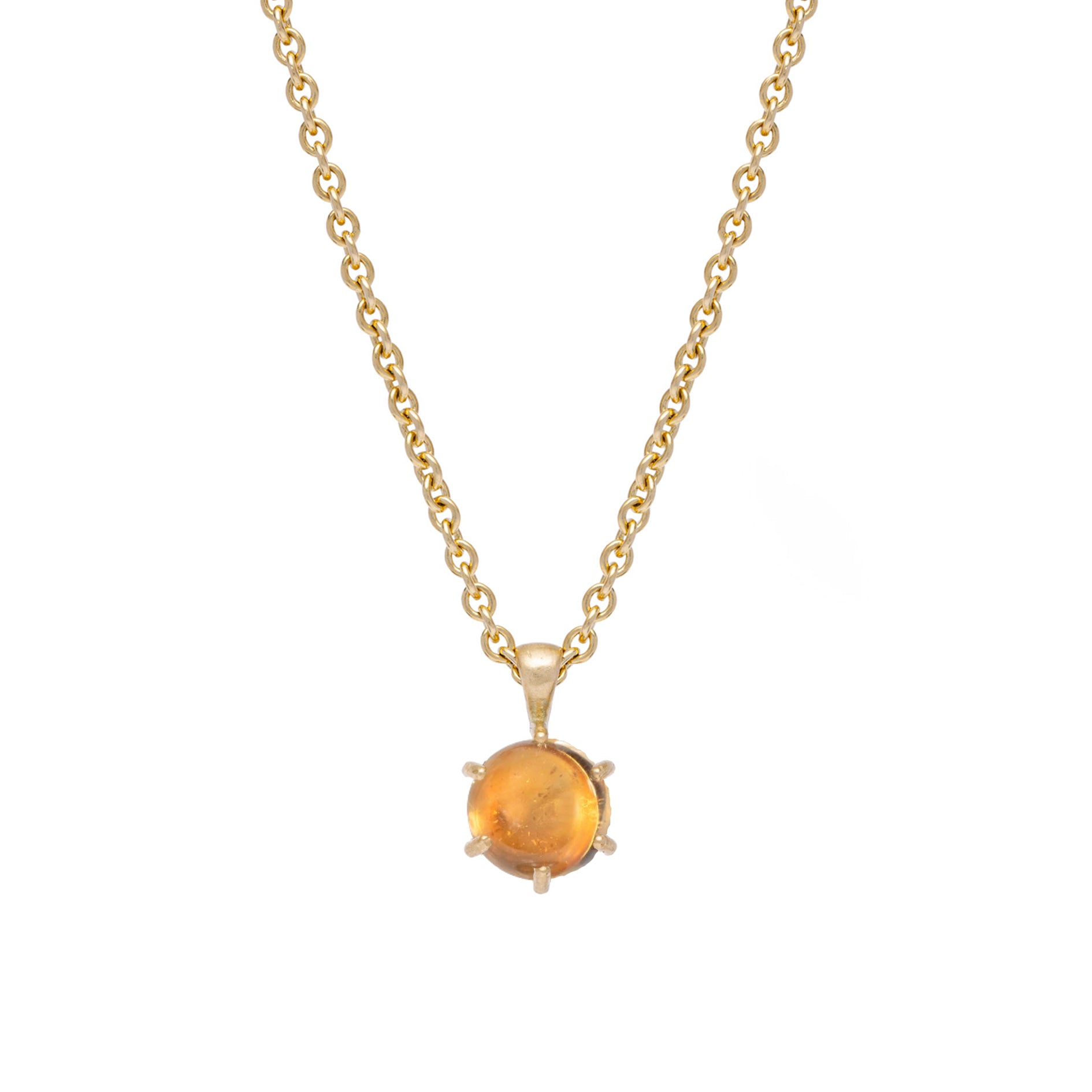 maya selway dreamer citrine pendant, matte 18ct yellow gold