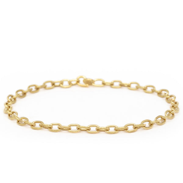 maya selway golden thread bracelet. 18ct yellow gold chain bracelet