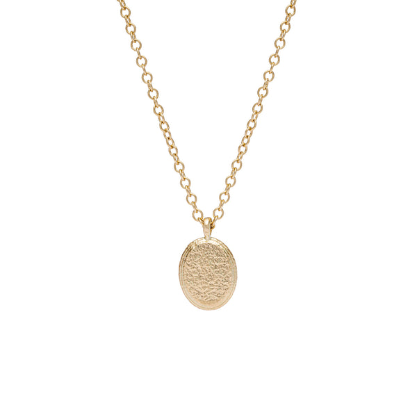 maya selway mable's table pendant, textured 18ct yellow gold