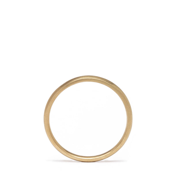 maya selway matte gold band 2mm, matte 18ct yellow gold
