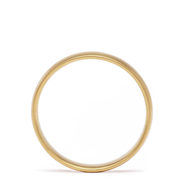 maya selway matte gold band 4mm, matte 18ct yellow gold