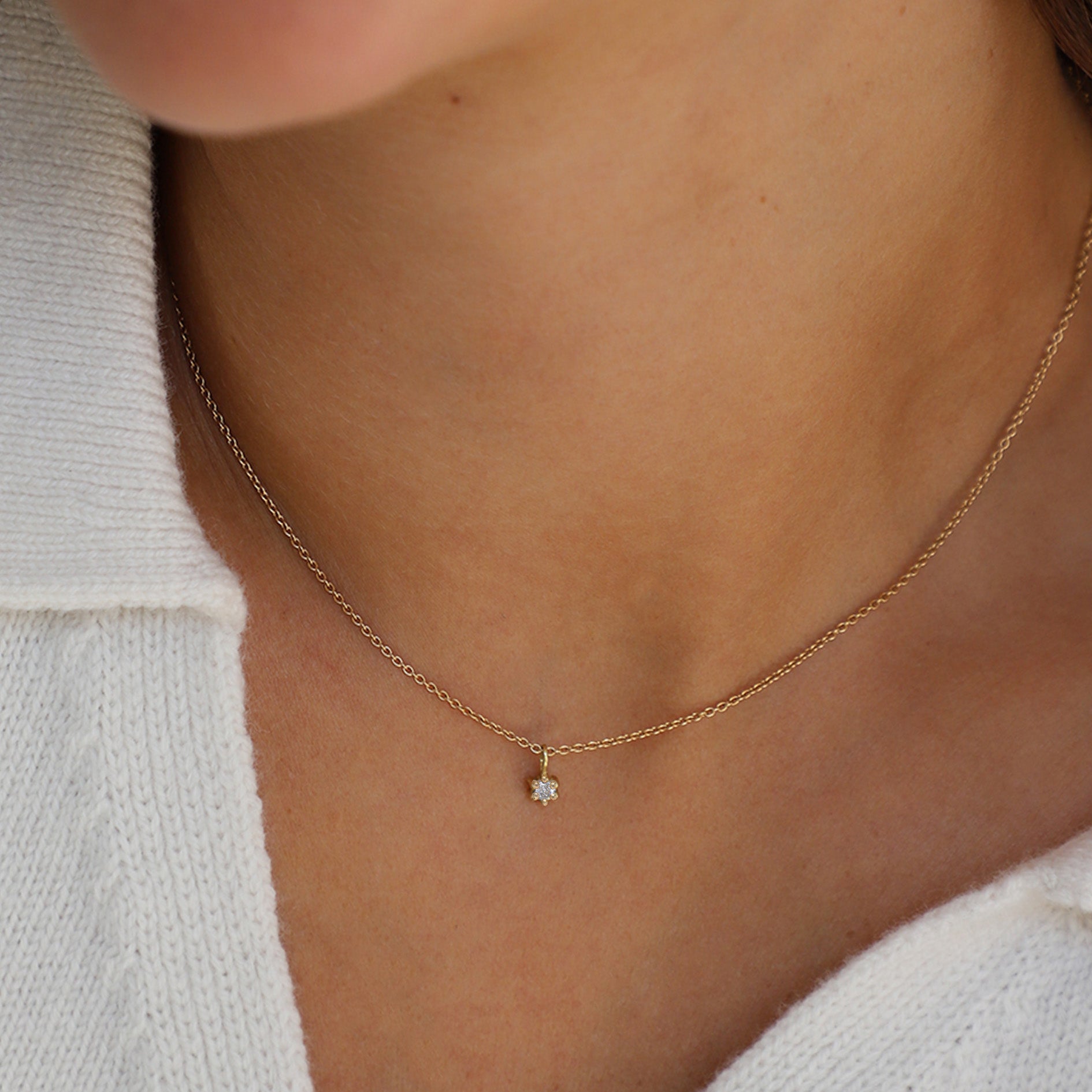 maya selway on body dew drop pendant 18ct yellow gold diamond