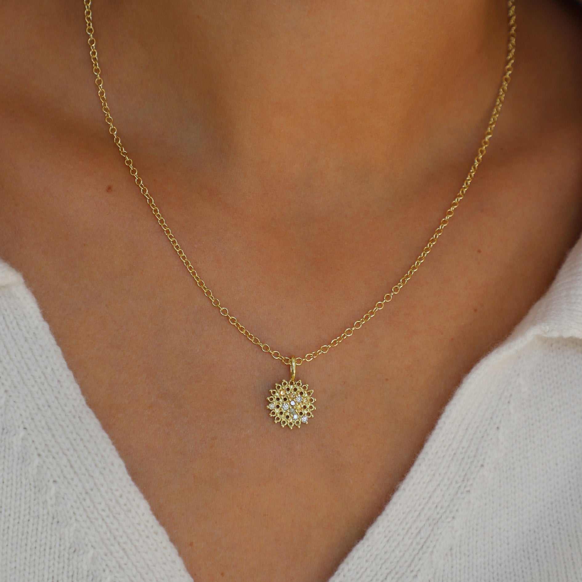 maya selway on body thelma pendant 18ct yellow gold diamond