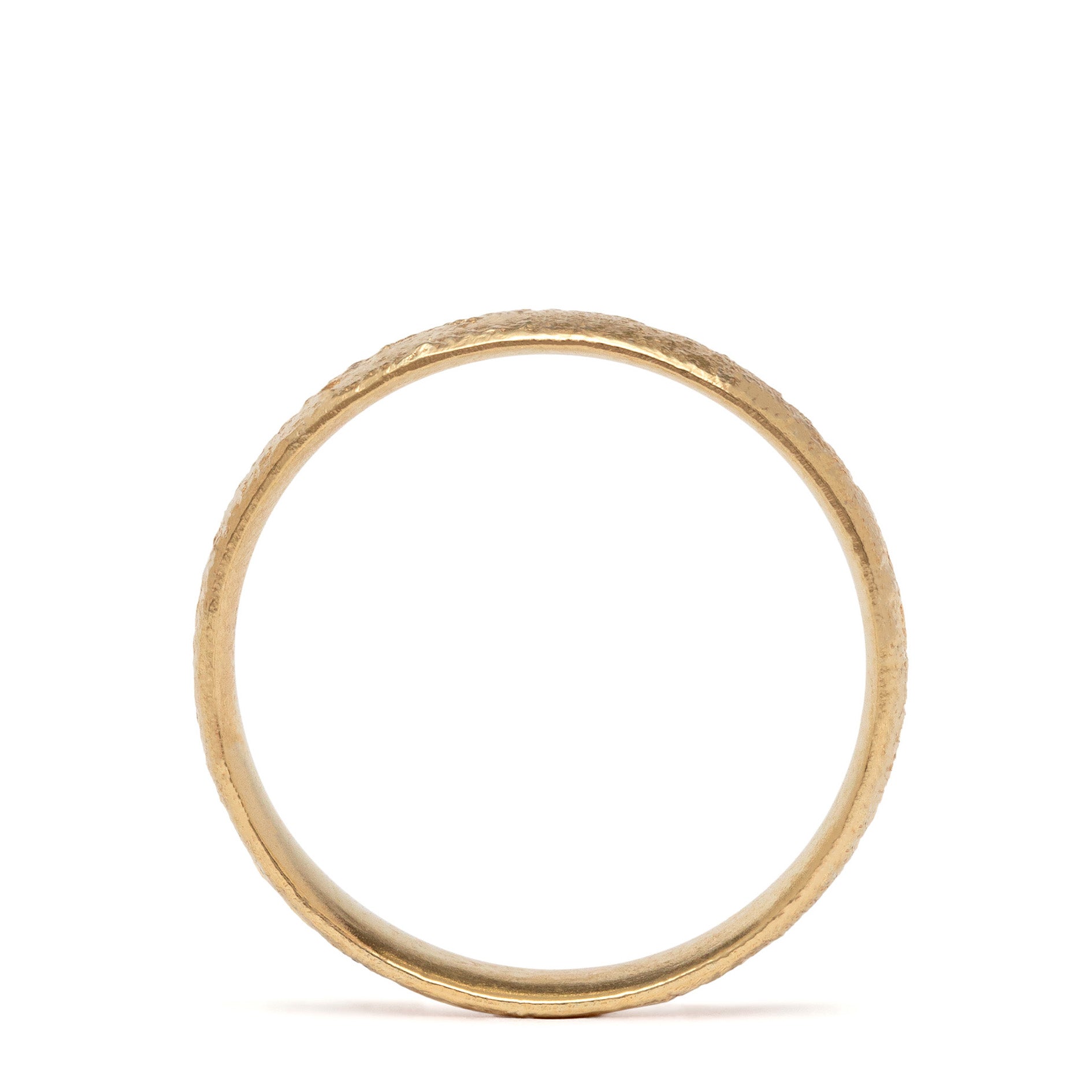 maya selway scattered gold band 4mm, textured 18ct yellow gold
