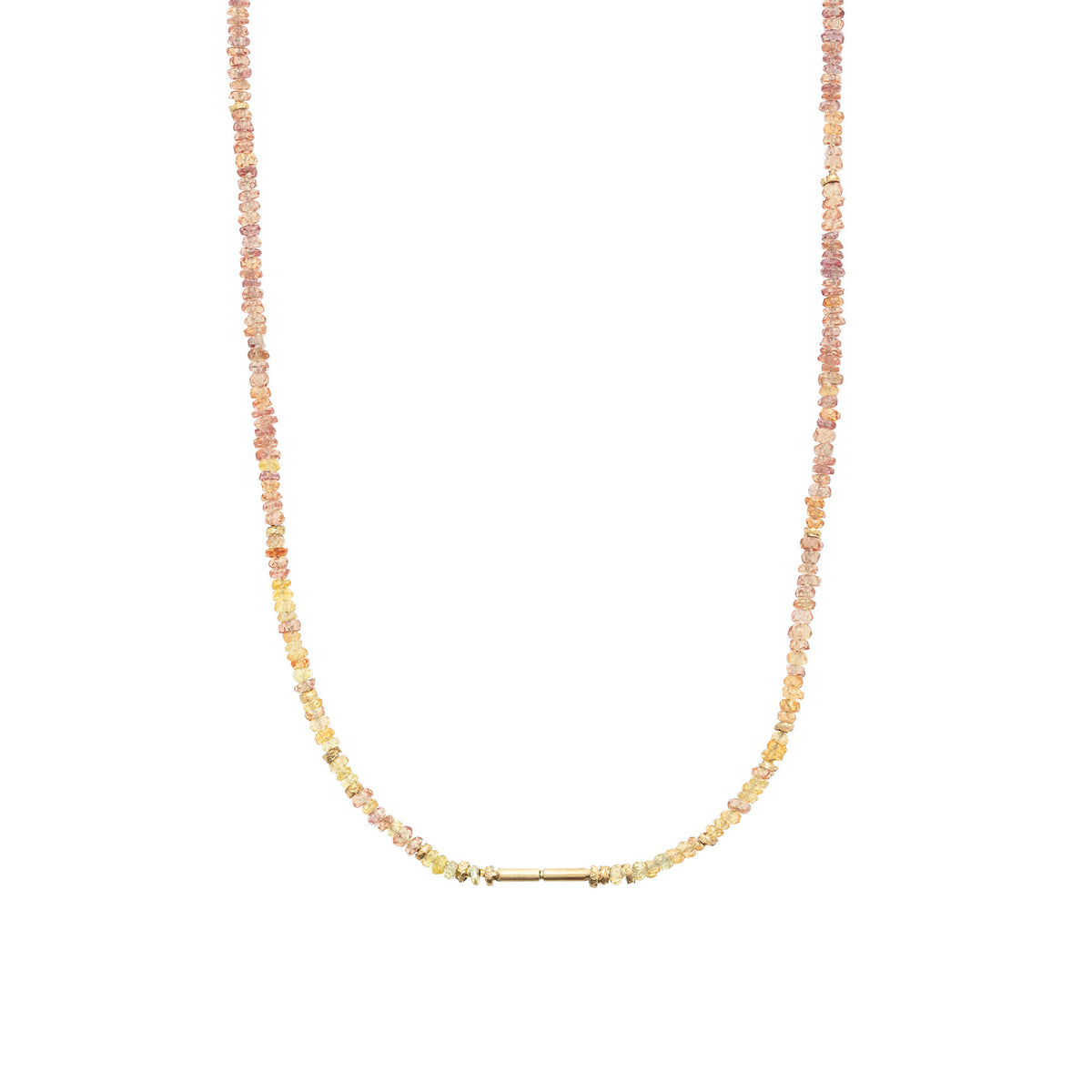 Sunrise Sapphire and ruby necklace